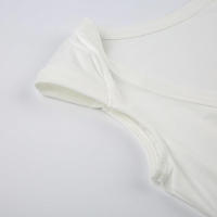 BUNO-Camisetas básicas con escote en V profundo para mujer, camisetas lisas, ropa de discoteca Vintage, ropa de mujer, moda de verano 2025 - details 13