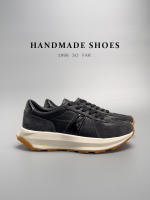 Zapatos de hombre sencillos de cuero vacuno casual de moda de cuero negro bajo - details 15