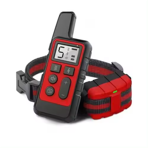 Collar para perro, control remoto eléctrico portátil con tapón de corteza, dispositivo de entrenamiento para mascotas impermeable con pitido de choque, 1 ud. - 1