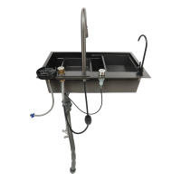 Fregadero de cocina de acero inoxidable 304, fregadero individual grande con tubo de drenaje, lavabo plateado de 29,5x17,7 x 8.3in - details 2