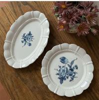 Plato de Cena Cerámico Vintage Ahunderjiaz Estampado de Flor Francesa Vajilla de Mesa Occidental - details 2