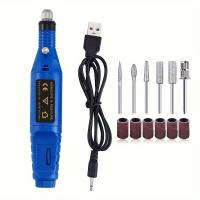 Máquina de taladro eléctrico para uñas, Pulidora portátil para manicura y pedicura con 6 puntos y bandas de lijado, USB - details 3