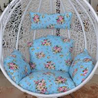 Funda de Cojín de Silla de Huevo Colgante de Color Sólido Floral y Estriado + Funda de Almohada de Exterior (Sin Relleno) para Jardín Lounger - details 19