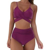 Conjunto de bikini envolvente para mujer, traje de baño de dos piezas, cintura alta, realce, Verano - details 5