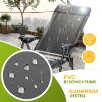 Sillas de Jardín Plegables de Aluminio con Respaldo Alto Ajustable 7 Posiciones, Apoyabrazos Transpirables, Portátiles, Silla de Camping para Jardín y Terraza - details 28