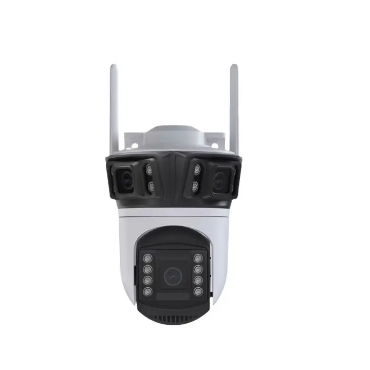 Cámara de Seguridad IP de Tureta Tres Lentes, Detección de Movimiento, Visión Nocturna, Impermeable, Monitor de Voz Bi-vía, Para Uso Interior y Exterior - 1
