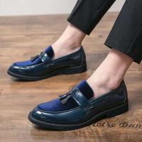 Zapatos informales puntiagudos para hombre Oxford, vestido de cuero de gamuza, superventas, moda 2025 - details 5