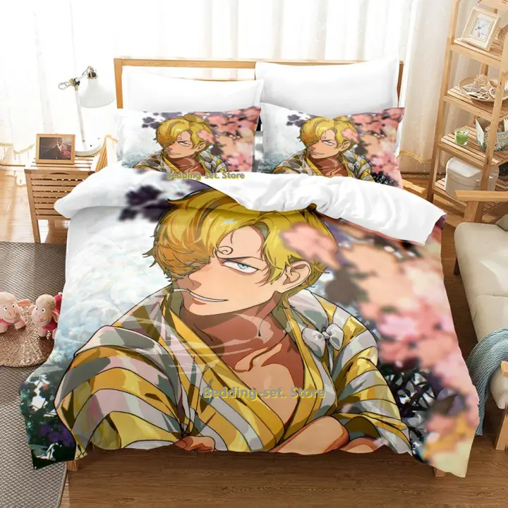 Conjunto de Cama Sanji con Estampado 3D de Anime Tamaño Cama Fácil untila Grande - 1