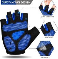 Guantes de bicicleta con almohadilla de Gel para hombre y mujer, manoplas transpirables antideslizantes para ciclismo de carretera, 5MM, 1 par - details 2