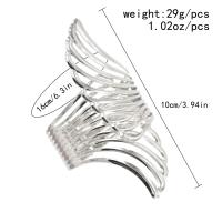 Pulseras y Brazaletes Anchos de Plumas Huecas Dorados y Plateados Joyería de Brazalete Grande para Hombres y Mujeres - details 5