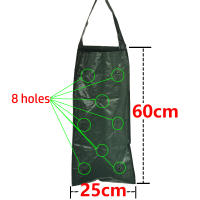 Macetero colgante de fresa, bolsas para macetero de tomate de jardín al revés, bolsas colgantes para cultivo de plantas de fresa, mango colgante resistente, tela de aireación engrosada para tomates, pimientos picantes y verduras - details 4