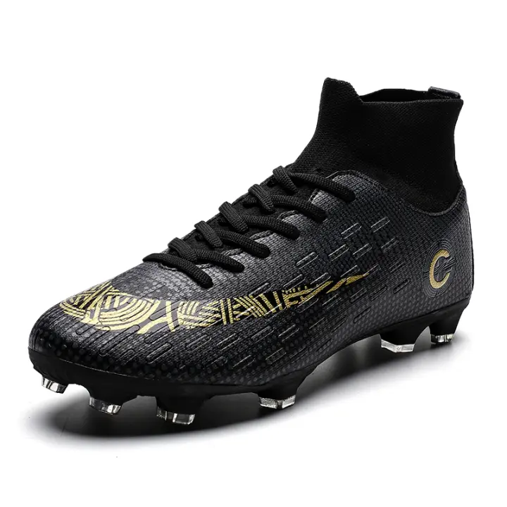 Tacos de fútbol para hombre, botas de fútbol unisex de caña alta para entrenamiento al aire libre e interior y rendimiento atlético - 1