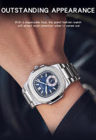 Reloj de hombre resistente al agua de cuarzo con calendario luminoso y correa de acero inoxidable - details 27