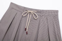 Elegante para mujer a cuadros lisos con falda corta - details 4