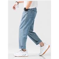 Jeans Casuales para Hombres en Primavera-Otoño Cintura Elástica, Pantalones de Denim de Trabajo Azules Estilo Hip Hop Joggers Streetwears - details 8