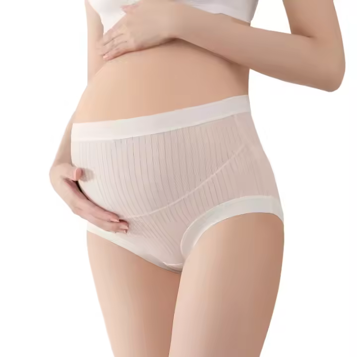 La ropa interior de cintura alta para mujeres embarazadas es una ropa cómoda, transpirable y suave para mujeres embarazadas. - 1