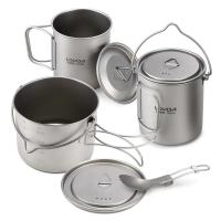 Lixada - maceta colgante portátil de titanio ultraligera, 900 ml/1600 ml, con asa plegable con tapa, utilizada para acampar al aire libre, hacer senderismo, - details 25
