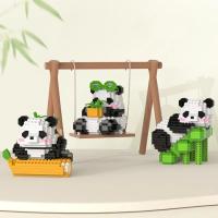 Figuras de bloques de construcción de la serie Panda para niños y niñas, Micro modelo, ladrillos de diamantes DIY, juguetes de cumpleaños - details 1