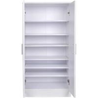 7 estantes para zapatos con cierre de 2 puertas, estructura de madera, armario auxiliar multiusos, tamaño 108 x 55 x 36 cm (roble) - details 13