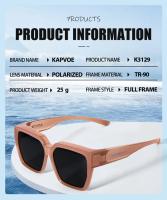 KAPVOE Gafas de Sol Polarizadas Para Ciclistas, Conductores, Pescadores Marco Cuadrado Grande - details 13