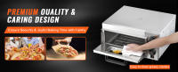 SucceBuy Encimera comercial para horno de pizza, acero inoxidable, con piedra y mango, multiusos para hornear en interiores. - details 1