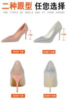 9219-A22K Zapatos planos de banquete sexis con diamantes de agua puntiagudos para boda a la moda, tacones altos de aguja de verano - details 24