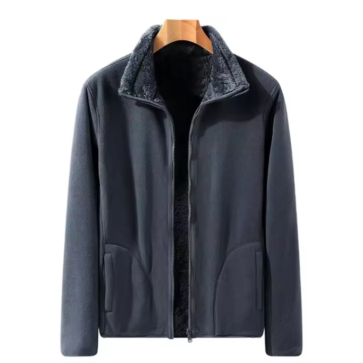 Chaqueta reversible para hombre, combinada con forro polar y sudadera gruesa color helado - 1