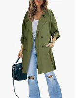 Chaqueta cortavientos informal de manga larga para mujer, ropa holgada de longitud media, 2024 - details 9