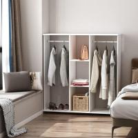 Armario de Ropa con Ruedas Organizador de Ropa de Dormitorio de 120x40x128cm en Negro - details 40