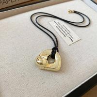 Collar con colgante geométrico en forma de U grande Punk para mujer y hombre, cadena larga ajustable de cuero con forma de herradura para suéter, collares, joyería - details 15