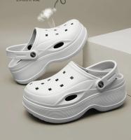 Sandalias de plataforma gruesas huecas para mujer, zuecos de fondo grueso de Eva, zapatillas para mujer, calzado de jardín antideslizante para exteriores, verano 2024 - details 1