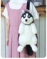Bolsa de simulación de felpa Husky juguete lindo dos ha enviar novia muñeca animal - details 4