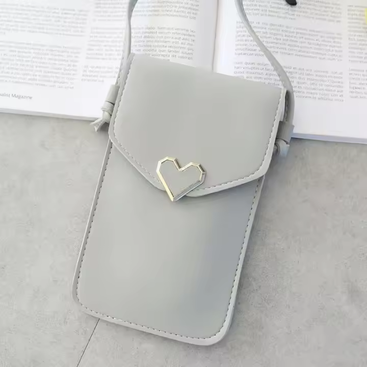 2025 Bolso Bandolera Pequeño de Cuero PU para Mujer, Bolsillo para Teléfono Incluido, Cartera - Estilo - 1