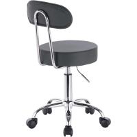 Taburete de Trabajo de 1 Pieza Giratorio Taburete de Silla Giratoria Silla de Oficina con Respaldo de Altura Regulable en Blanco - details 18