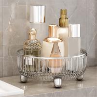 Organizador de maquillaje giratorio de 360 grados para tocador, almacenamiento de cosméticos con compartimentos para Perfumes, blanco, A - details 1