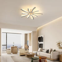 Goeco-Lámpara de Techo Moderna, Plafón LED Blanco de 50W, Luces en forma de V de Techo Acrílico,3000K Blanco Cálido - details 1