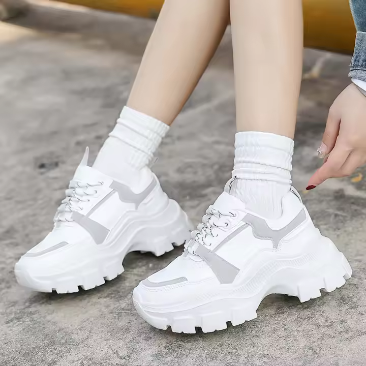 Zapatillas de Plataforma para Mujer Four Seasons Cómodas y Transpirables con Cordones Elásticos - 1