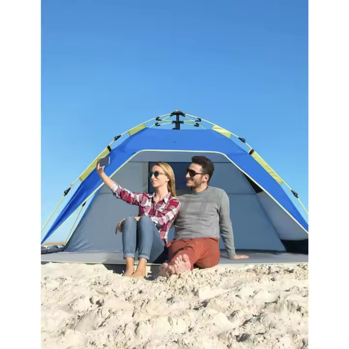 Tienda de Playa Portátil Instalación Fácil Tamaño Grande UPF 50+ Para 4 Personas - 1