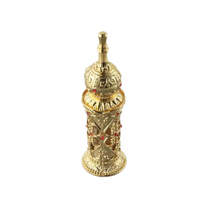 Metal estilo Dubái estilo árabe decoración regalos contenedor de cosméticos botellas de Perfume botellas de aceite esencial botellas recargables - 1