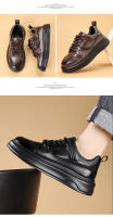 Zapatos Negros Pequeños Zapatos de Cuero de la Junta Zapatos Casuales Versátiles para Hombres - details 11
