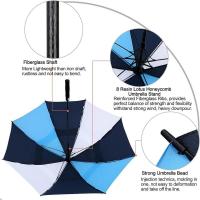 Paraguas de golf con apertura automática, paraguas impermeables a prueba de viento con techo doble extra grande de gran tamaño - details 19