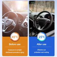 SeaMetal - Funda para parabrisas de coche, protección solar delantera, cortinas plegables para coche, refrigeración de verano, reflexión UV - details 2