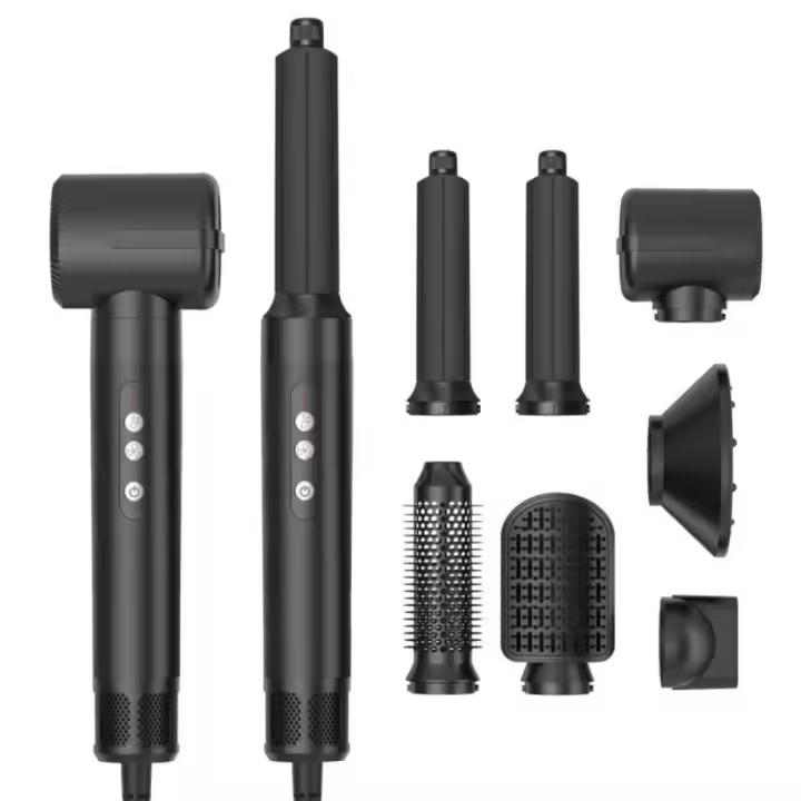 Peine Profesional 7 en 1 Secador de Pelo Caliente 1400W, Rizador de Pelo, Cepillo, Juego de Estilo de Cabello - 1