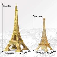 Piececool-rompecabezas 3D de Metal DIY, Torre Eiffel, 8,66 pulgadas, kits de modelos de ensamblaje, rompecabezas de juguete, regalos de cumpleaños para adultos y adolescentes - details 6