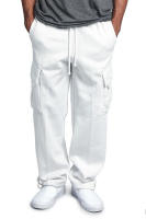 Pantalones deportivos sueltos para hombre, pantalones casuales con encaje, cintura elástica, bolsillo, color sólido - details 9