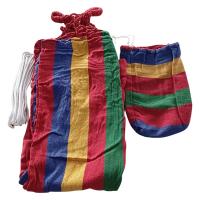 Hamaca de tela para 1-2 personas con correas para árboles, hamaca colgante a rayas de 264 libras de capacidad, 102x32 pulgadas para exteriores e interiores con bolsa de transporte - details 4