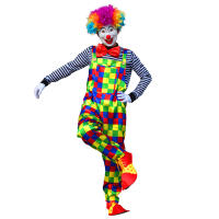 Disfraz de payaso adulto para hombre, disfraz de Halloween, mascarada, circo, estilo de terror, ropa de actuación de fiesta divertida - details 2