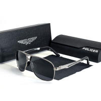 2025 POLICER Gafas de Sol Pilot para Hombre UV400 Polarizadas, Regalo Familiar para Viajes y Piscina, Diseño Retro Italiano - details 0