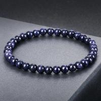 Pulsera de Piedra Pómez Natural 6mm Cuentas de Cuarzo Azul Green Doro Pulsera Trenzada para Hombres y Mujeres Joyería Brillante para el Muñeca - details 11
