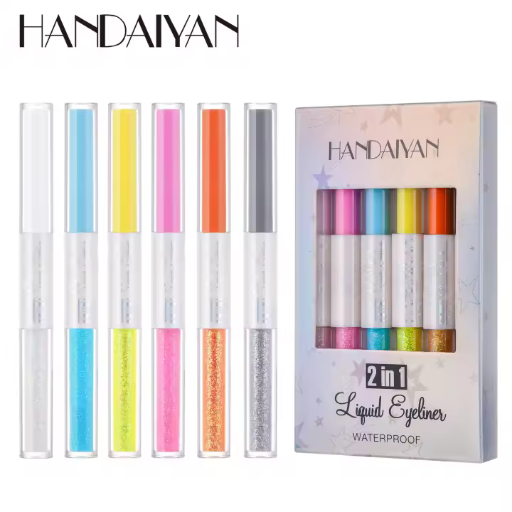 Pluma de Eyeliner de Doble Cabeza Han Daiyan Extremo Delgado, Duradero, Impermeable, Iluminador - 1